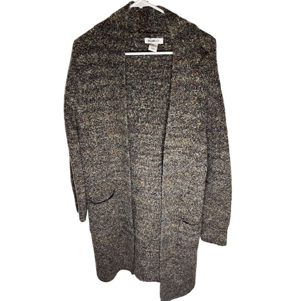 William Rast Women's Gray Chunky Knit Cardigan Sweater Size M
